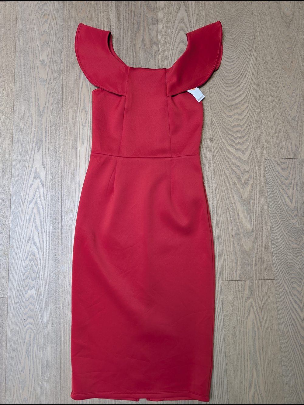 Yumi Kim Red Ruffled Shoulder Sheath Dress, NWT